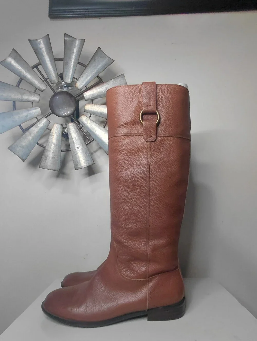 Banana Republic Brown Leather Knee High Riding Boots Size 6